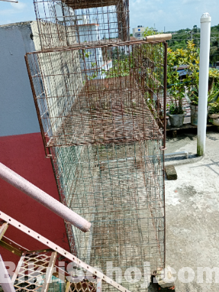 Khacha for sell-কবুতর/মুরগির খাঁচা, স্টিলের ট্রে, খাবার বাটি